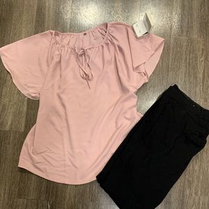 Pink Top with tie feature